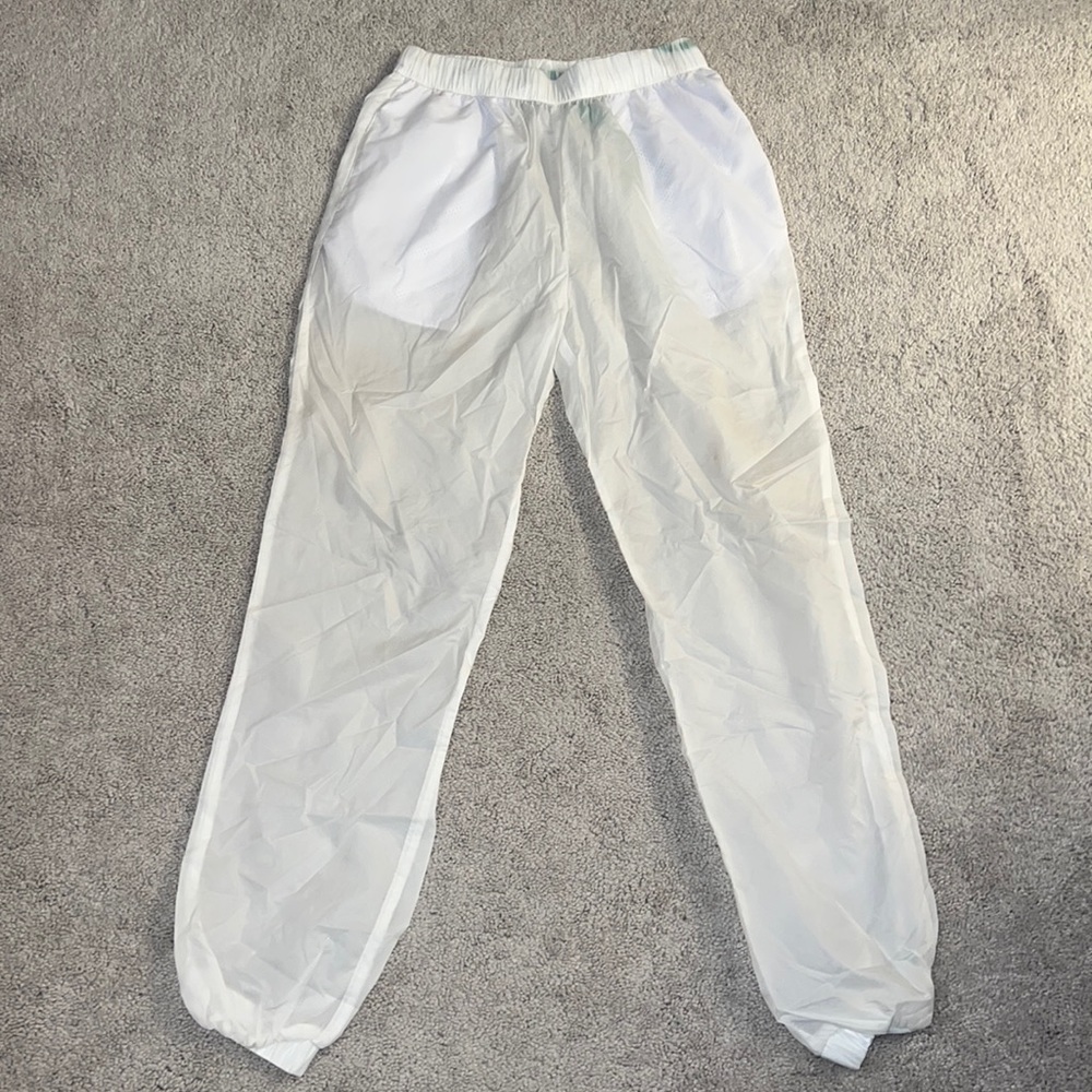 Semi See-Through White Joggers in a size 4!